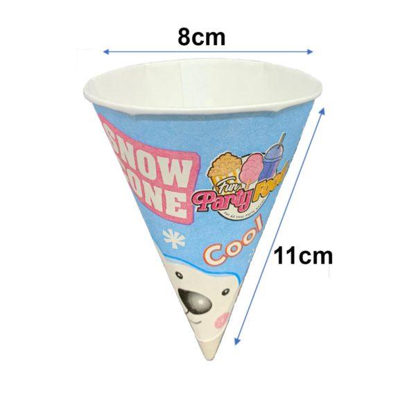 6oz FPF Snow Cone Cups dimension