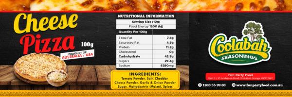 Cheese Pizza Label 100g