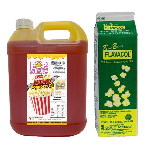 5 litre Popcorn Oil & 992g Better Butter Flavacol Salt