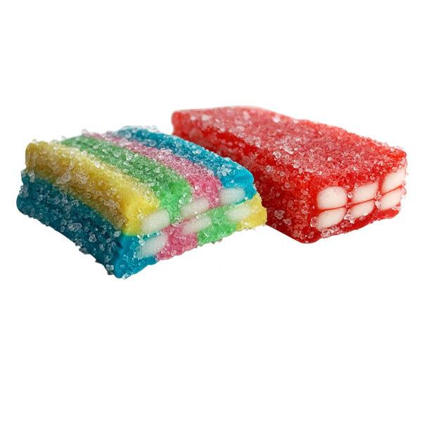 Strawberry & Rainbow Bricks 165g Tub